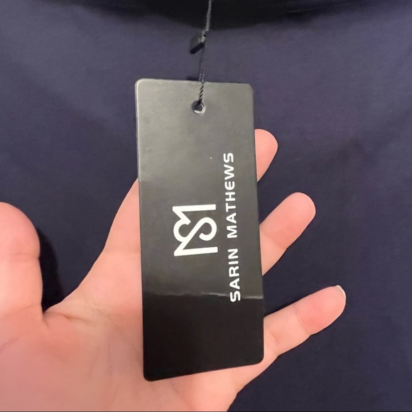 NWT Navy Blue off the Shoulder High Low Dress Womens Size XL - Picture 6 of 10